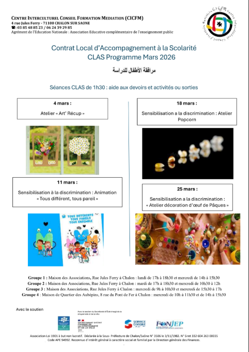 Aperçu Programme CLAS